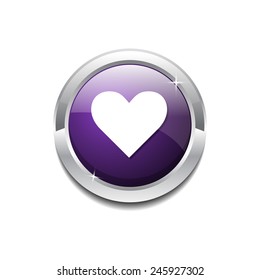 Heart Circular Purple Vector Web Button Icon