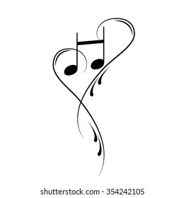 Heart Clef Music Notes