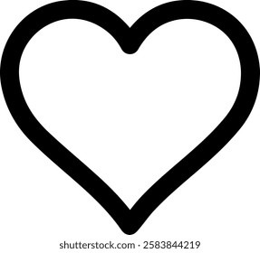 Heart clip art design on plain white transparent isolated background for card, shirt, hoodie, sweatshirt, apparel, tag, mug, icon, poster or badge