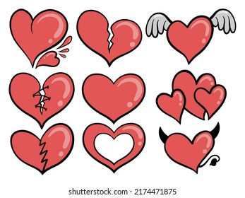 Heart Clip Art Doodle Illustration