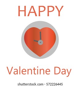 Heart clock for Valentine's day