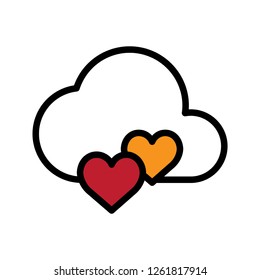 Heart cloud icon