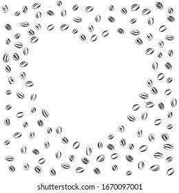 heart of coffee coffee beans vector graphics monochrome banner wallpaper postcard background