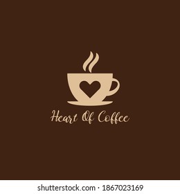 Heart Of Coffee Icon Logo Design template 
use for your business or personal 
branding identity modern,simple,minimal and 
easyly editable file.