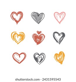 Heart Collection - Handgezeichnete Vektor-Illustrationen