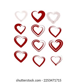 heart collection vector design icon 