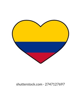 Heart with the colombia flag
Vector heart with the flag on a white background