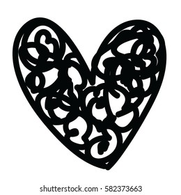 heart color black