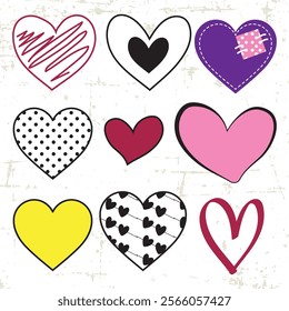 HEART COLOR FULL TEXT AND TEXTURES RED PINK AND YELLOW TYPE AND GRUNGE
