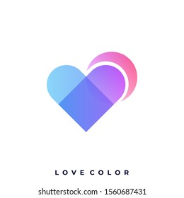 Heart Color Illustration Vector Template, Suitable for Creative Industry, Multimedia, entertainment, Educations, Shop, and any related business