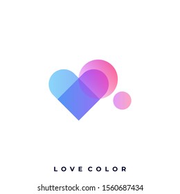 Heart Color Illustration Vector Template, Suitable for Creative Industry, Multimedia, entertainment, Educations, Shop, and any related business