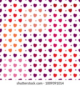 Heart color seamless pattern. Fashion graphic design. Modern stylish texture. Colorful template for prints, textiles, wrapping, wallpaper, card, banner, business. Vector illustration