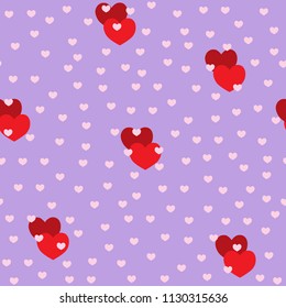 Heart color seamless pattern. Fashion graphic design. Modern stylish texture. Colorful template for prints, textiles, wrapping, wallpaper, card, banner, business. Vector illustration