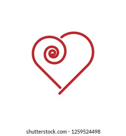 Heart colored icon on white background. Can be used for web, logo, mobile app, UI, UX