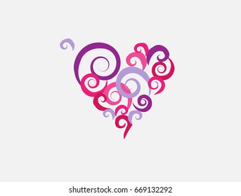 Heart Colorful Artsy Poster Illustration