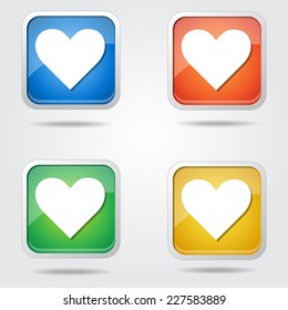 Heart Colorful Vector Icon Design