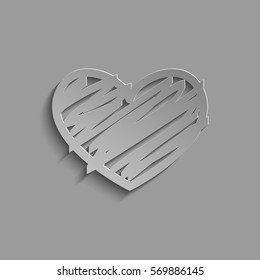 Heart coloring style on a gray background