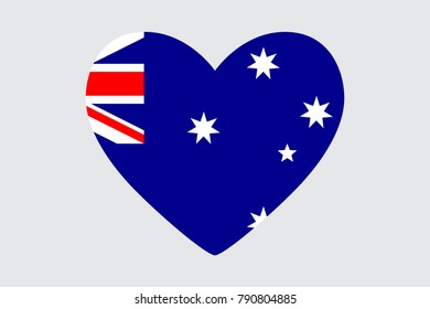 Heart of the colors of the flag of Australia.