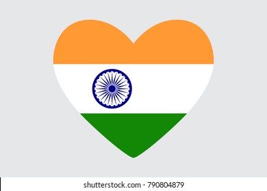 Heart of the colors of the flag of India.