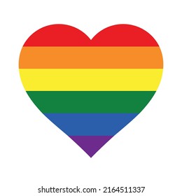 heart in the colors of the rainbow