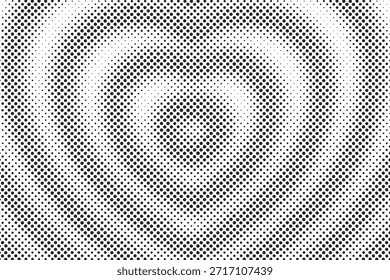 Caricatura de corazón. Fondo de puntos de corazones. Borde de desvanecimiento de semitono. Pop Art Halfton. Patrón de desvanecimiento de tono de pantalla. Patrón de amor de dibujos animados. Textura groovy descolorida. Se desvanece el hogar. Gradiente de efecto. Ilustración vectorial