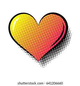 heart comics style,vector