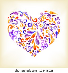 heart composed of floral elements