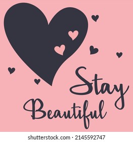 Heart Concept Cartoon Doodle Vector Slogan Tshirt Print Design
