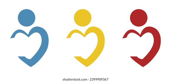 heart concept icon on a white background, vector illustration