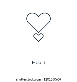 Heart concept line icon. Linear Heart concept outline symbol design. This simple element illustration can be used for web and mobile UI/UX.