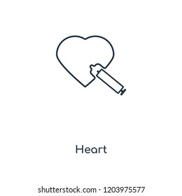 Heart concept line icon. Linear Heart concept outline symbol design. This simple element illustration can be used for web and mobile UI/UX.