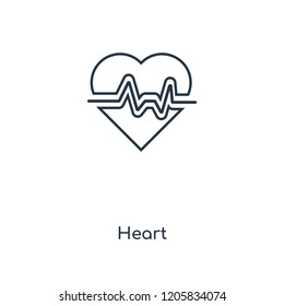 Heart concept line icon. Linear Heart concept outline symbol design. This simple element illustration can be used for web and mobile UI/UX.