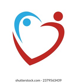 Heart concept logo design illustration