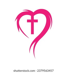 Heart concept logo design illustration