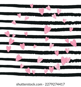 Coeur Confetti. Black Abstract Magazine. Illustration De Fête. Élément magique doré. Les Mères Concevent. Impression romantique de bande. Fond d'Écran de Noël Rose. Coeur rose Confetti