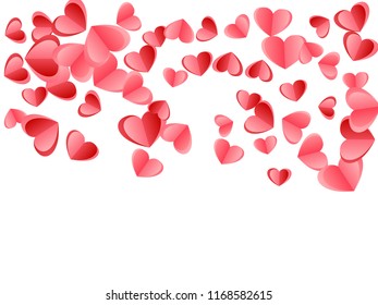 Heart Confetti Flying On White Background Stock Vector (Royalty Free ...