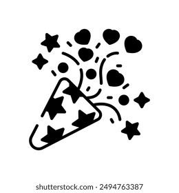 Herzkonfetti-Symbol, Vektorillustration