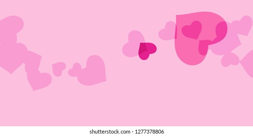 Heart confetti for Valentine's Day. The concept of festive decoration. Fashionable color concept. Trendy pink background in the shape of pink heart confetti for women's day.