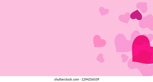 Heart confetti for Valentine's Day. The concept of festive decoration. Fashionable color concept. Trendy pink background in the shape of pink heart confetti for women's day.