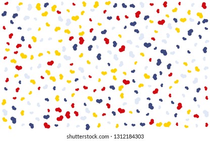 Heart confetti of Valentines petals falling on white background. Flower petal in shape of heart confetti for Women's Day, holiday decoration, wrapping etc.