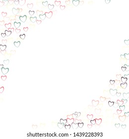 Heart confetti which consists of isolated elements. Modern style with beautiful elements in heart confetti. Can be used as print, wallpaper, cards, valentine cards, banner, background and etc.
