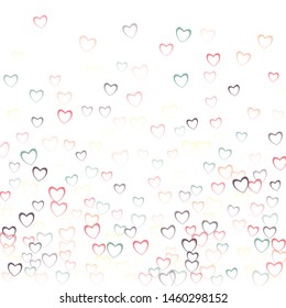 Heart confetti which consists of isolated elements. Modern style with beautiful elements in heart confetti. Can be used as print, wallpaper, cards, valentine cards, banner, background and etc.