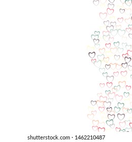 Heart confetti which consists of isolated elements. Modern style with beautiful elements in heart confetti. Can be used as print, wallpaper, cards, valentine cards, banner, background and etc.