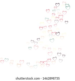 Heart confetti which consists of isolated elements. Modern style with beautiful elements in heart confetti. Can be used as print, wallpaper, cards, valentine cards, banner, background and etc.