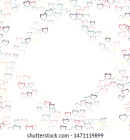 Heart confetti which consists of isolated elements. Modern style with beautiful elements in heart confetti. Can be used as print, wallpaper, cards, valentine cards, banner, background and etc.