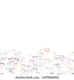 Heart confetti which consists of isolated elements. Modern style with beautiful elements in heart confetti. Can be used as print, wallpaper, cards, valentine cards, banner, background and etc.