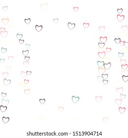 Heart confetti which consists of isolated elements. Modern style with beautiful elements in heart confetti. Can be used as print, wallpaper, cards, valentine cards, banner, background and etc.