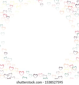 Heart confetti which consists of isolated elements. Modern style with beautiful elements in heart confetti. Can be used as print, wallpaper, cards, valentine cards, banner, background and etc.