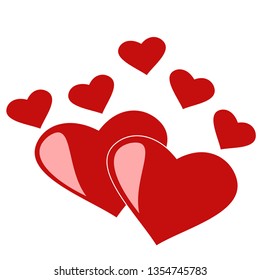 heart connection vector. love concept.