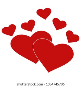 heart connection vector. love concept.